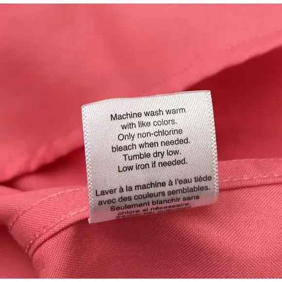 Coldwater Creek Button Up Shirt Plus Size 24W No Iron Coral Preppy Office Career - Picture 7 of 9